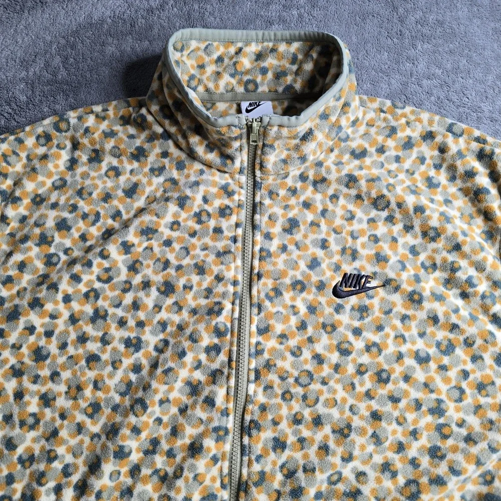 NIKE Sportswear Club Fleece Jacket Mens Large Full Zip Animal Print DX0531